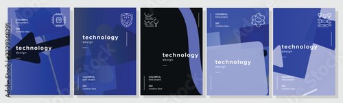 Obraz na plátně Spring blog bill technology abstract geometric a4 poster