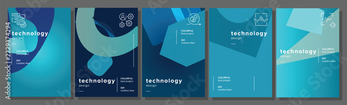 Media energy notice technology abstract geometric a4 poster. simple rich, visualization documentation, minimalis delicate, concept invitation vector technology background illustration