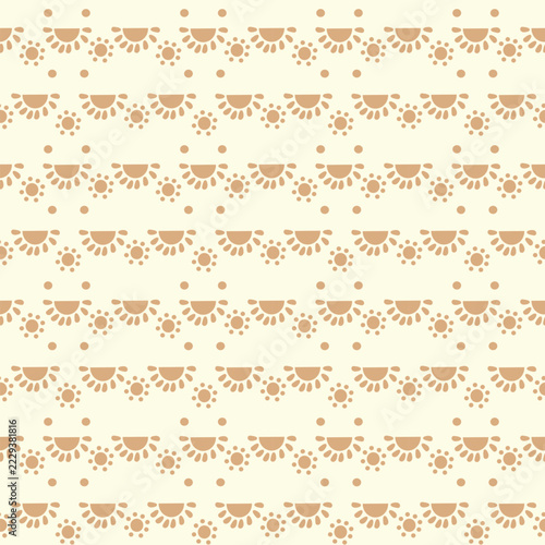 Scandinavian seamless pattern vector background with folk floral botanical ornaments and decorative repeat tile.