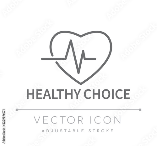 Healthy Choice Heart Line Icon