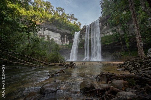 Majestic Huai Luang Waterfall and Rocky Pool in Ubon Ratchathani, Thailand