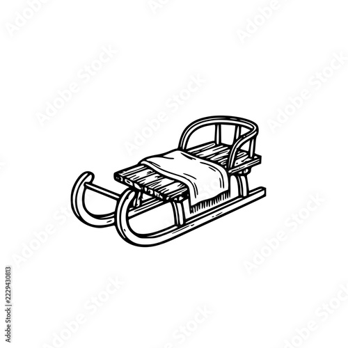 Traditional Wooden Sled