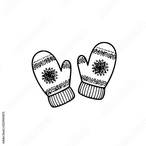 Knitted Winter Mittens