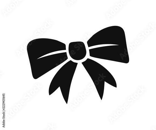 Bowknot icon with festive bows decorative ribbon illustration for gift and holiday vector design and illustration.