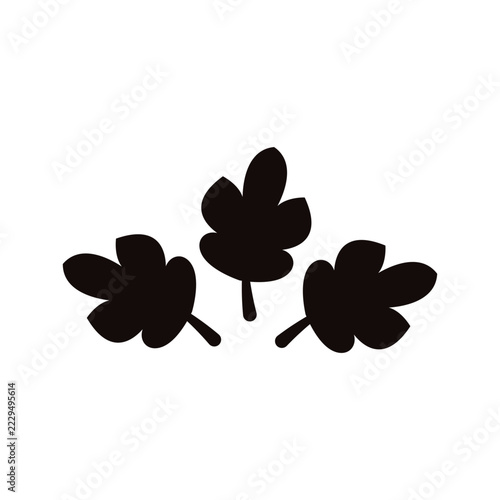 Three Autumn Maple Leaves Icon