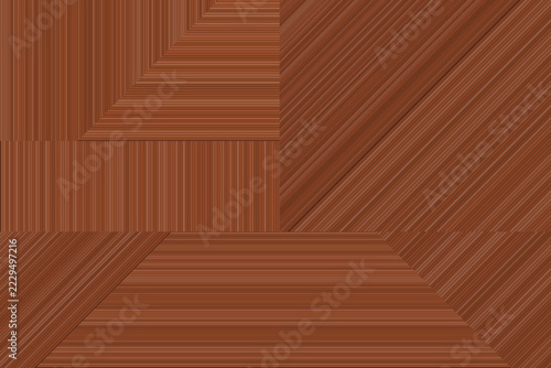 Reddish brown parquet wood pattern with diagonal and vertical grain for floor architectural.