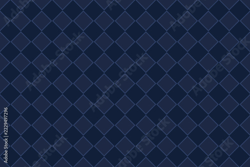 Dark blue diamond grid pattern featuring rotated square network for contemporary art backdrop.