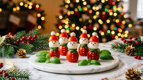 クリスマス　可愛いサンタのカプレーゼ