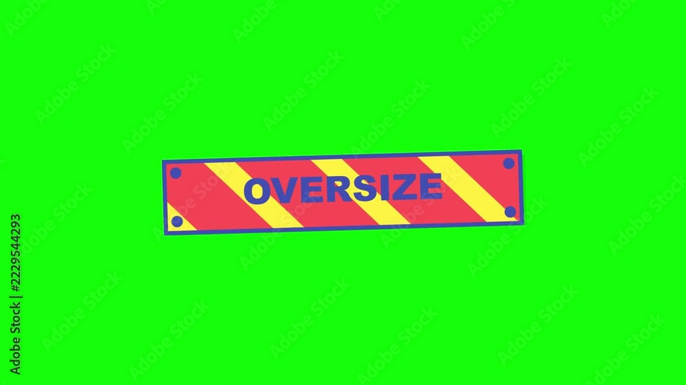 Oversize Sign Animation on Green Screen Background Stock Video | Adobe ...