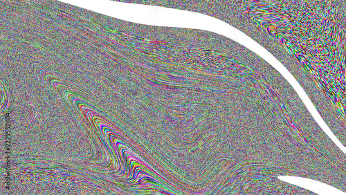 Abstract Multicolor Glitch Static Texture Background with Dynamic Liquid Waves