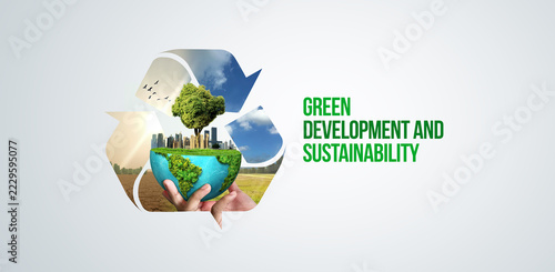 Green Development and Sustainability. Climate conference 2026 concept background.