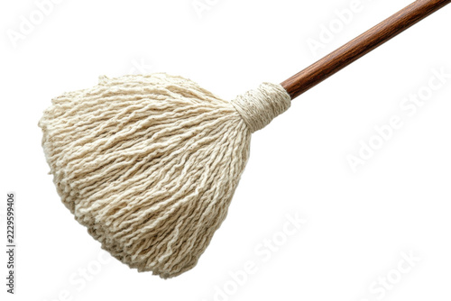 A real image of a mop isolated on white background for product catalog, ecommerce, advertising and commercial design projects