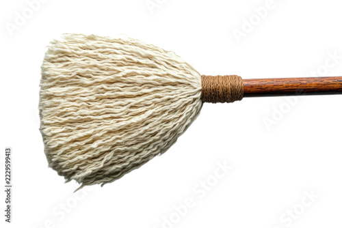 A real image of a mop isolated on white background for product catalog, ecommerce, advertising and commercial design projects