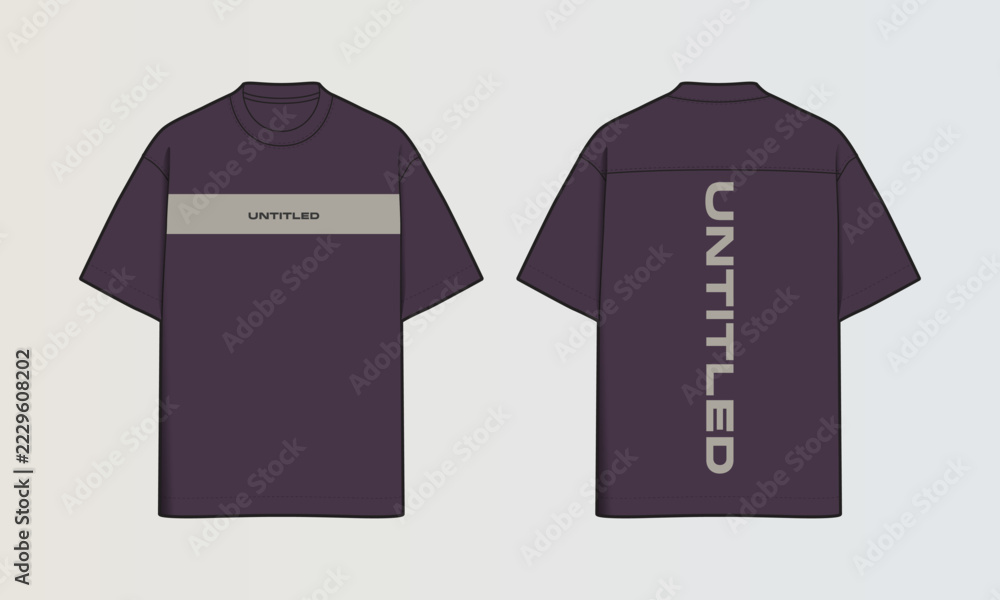 Naklejka premium Modern Cut and Sew T-Shirt Collection with Panel Patterns and Graphic Designs