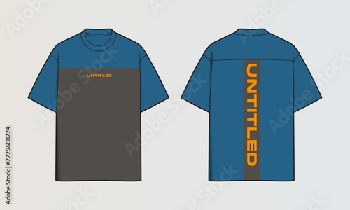 Modern Cut and Sew T-Shirt Collection with Panel Patterns and Graphic Designs