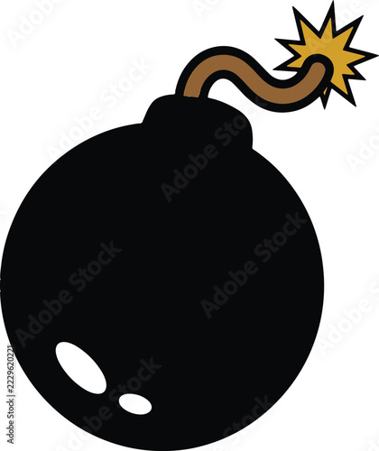 Bomb Scalable SVG Vector Graphic with Editable Paths and Layers for Web, UI Design, Digital Art, and Print Applications