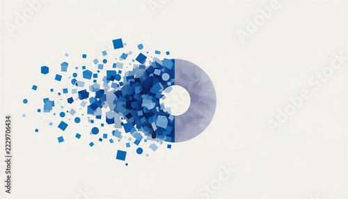 Mental Clarity Concept Geometric Fragments Organizing Into Balanced Circle Harmony

