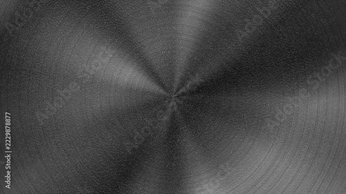Black metallic circle with grainy grunge texture, radial lines and brushed surface detail. Industrial abstract motion background. Seamless loop. Video animation Ultra HD 4K 3840x2160