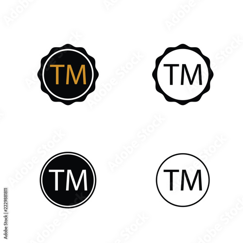 Trade mark icon vector logo design template