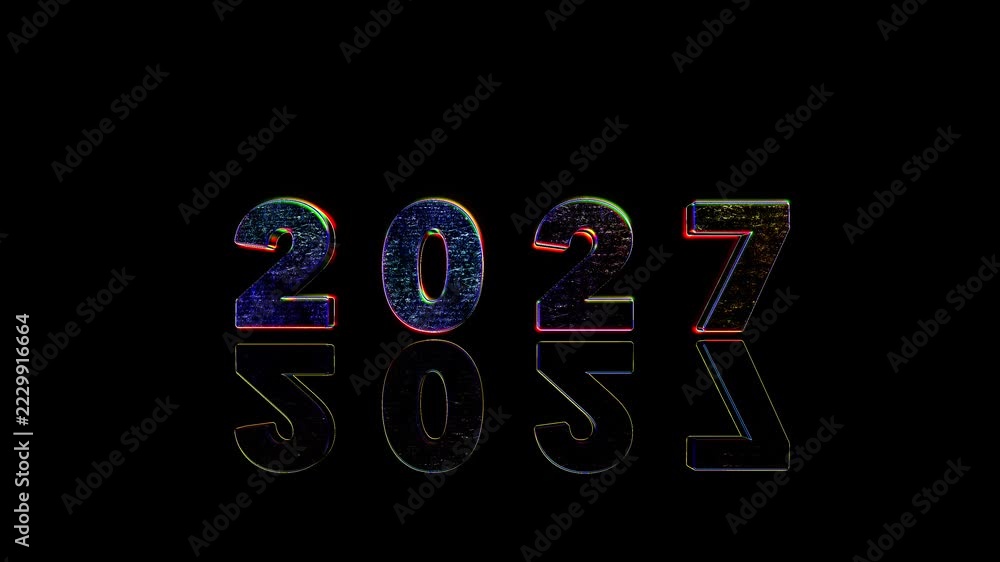 Year 2027 number animation Stock Video | Adobe Stock