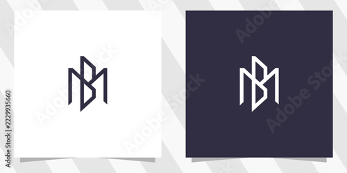 letter mb bm logo design