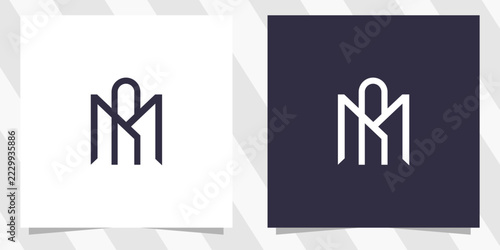 letter mr rm logo design