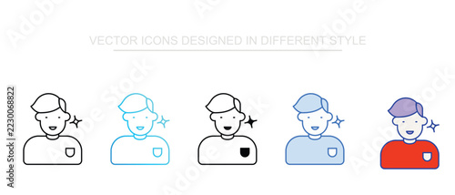 Delivery Man icon design with white background stock illustration