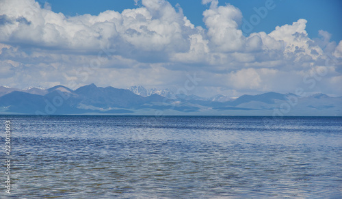 son kul mountain lake in kyrgyzstan