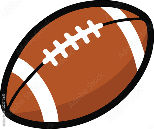 American football gridiron ball vector on white background