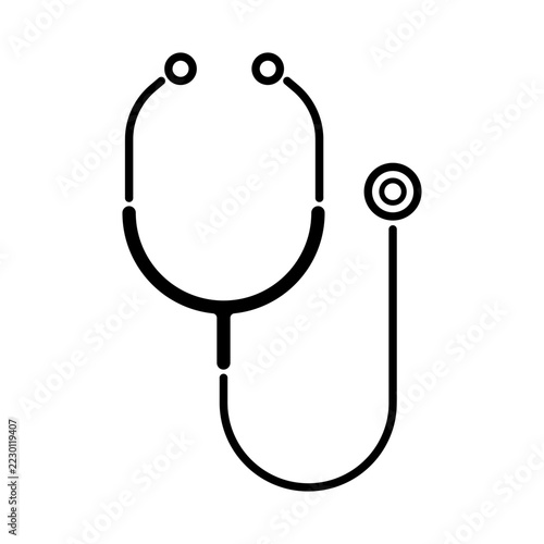 Stethoscope Medical Healthcare Icon Isolated on White Background