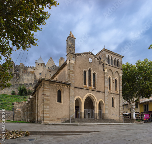 Carcassonne, France, October 18th 2026, view of Eglise Saint-Gimer Church at the foot of the Citadel