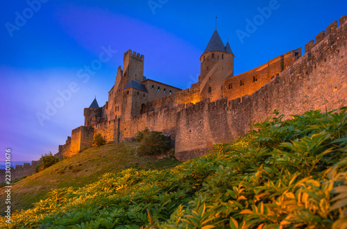 Carcassonne, France, October 18th 2026, Carcassonne Castle at sunset