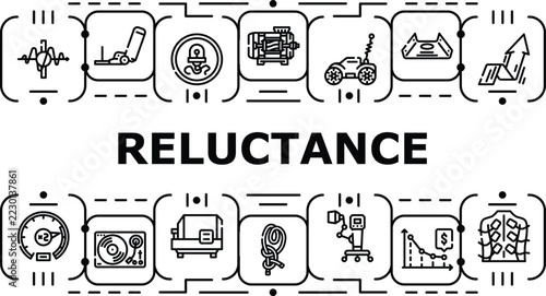 Obraz na plátně Reluctance banner infographic