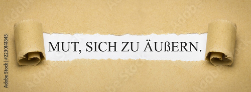 Fotografie Mut, sich zu äußern.