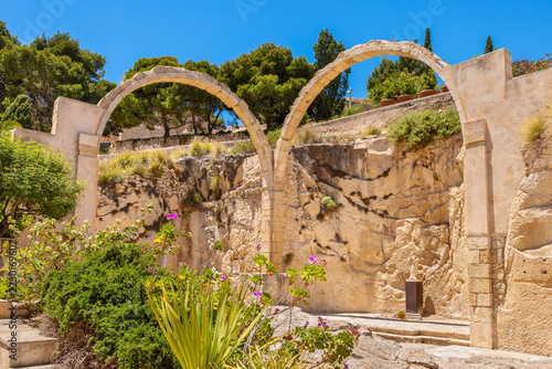 Ruins of Chapel in Santa Barbara Castle. Alicante, Spain