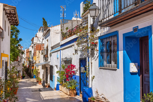 Street in old town of Alicante. Spain