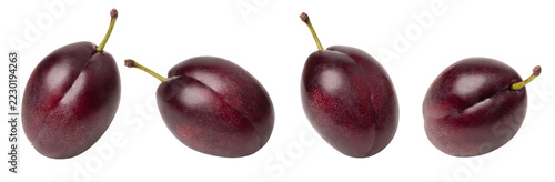 Prunes isolated on transparent background