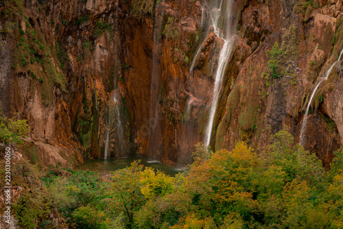 A view of the magnificent landscapes of Plitvice Lakes National Park in Croatia