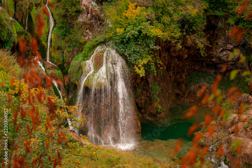 A view of the magnificent landscapes of Plitvice Lakes National Park in Croatia