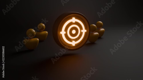 3D recruitment review concept, Human resource management and hiring concept. Job interview, recruitment agency. Job search, candidate, vacancy and headhunting for the ideal candidate. 4K 3D animation
