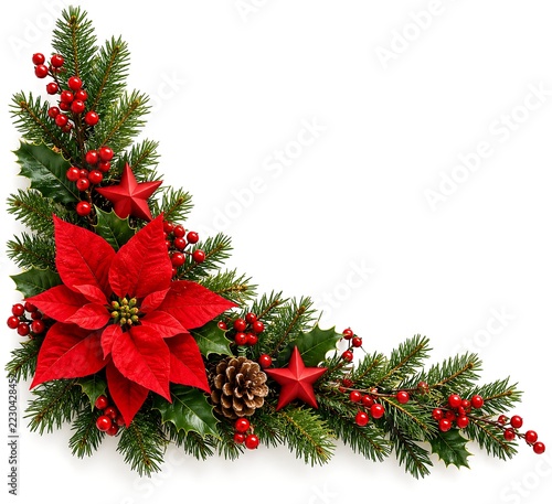 christmas wreath with red ribbon and bow