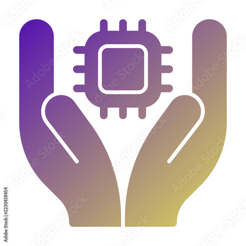 Future Device icon illustration. This is a vector single icon with a solid gradient style. It is suitable for various purposes, including website design, mobile app design, and logo design.