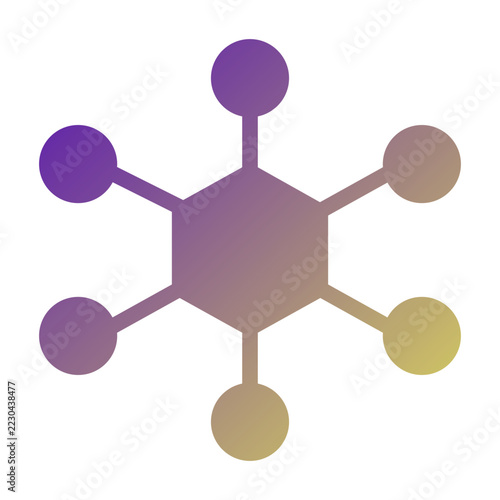 Nano Technology icon illustration. This is a vector single icon with a solid gradient style. It is suitable for various purposes, including website design, mobile app design, and logo design.