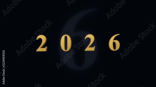 Year end review showing golden 2026 to 2027 transition with fireworks