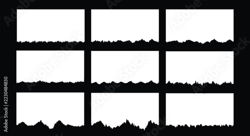 Torn papers against a black background