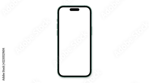Fotografie Smartphone mockup featuring a notch display and blank screen background