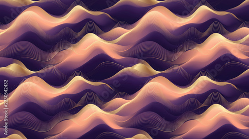 Abstract flowing wave background with soft gradient curves.
