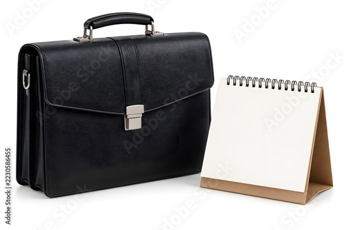 Professional Leather Briefcase and Calendar