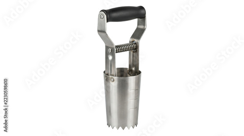 Fotografie Stainless steel bulb planter with ergonomic handle for gardening