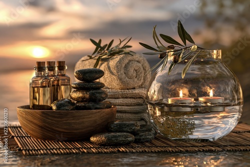 Zen Spa Setup with Essential Oils